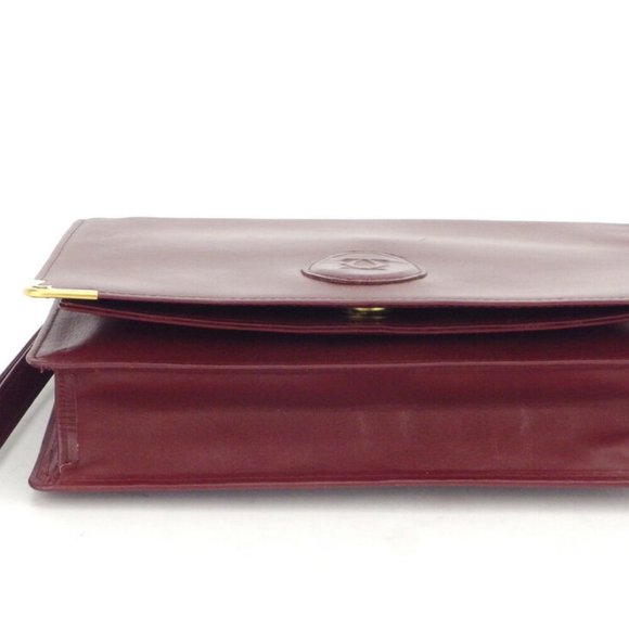 AUTH Cartier clutch bag mast line Bordeaux leather - Picture 7 of 8